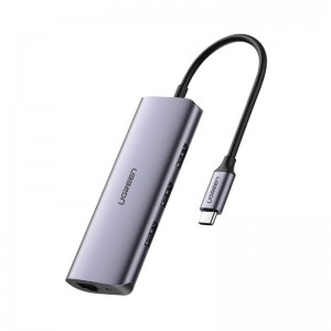 Ugreen 60718 USB type C to 3 x USB 3.0 + RJ45 + Micro USB Multifunction Adapter