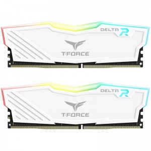 Team T-Force Delta RGB 16GB (2 x 8GB) 288-Pin DDR4 3600 Desktop Memory - White