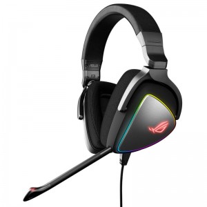 ASUS ROG Delta gaming headset with Hi-Res ESS Quad-DAC, circular RGB lightning