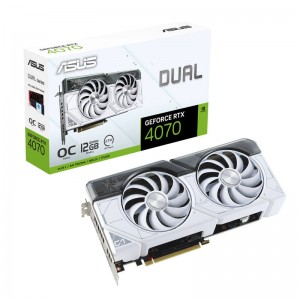 ASUS DUAL NVIDIA GeForce RTX 4070 White OC Edition 12GB GDDR6X Graphics Card