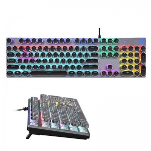HP STEAM PUNK GK400Y RGB Mechanical Gaming Keyboard (Silver) - Brown Switch
