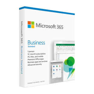 Microsoft 365 Business Standard 1 User PC MAC iOS Android (5 PC/Mac + 5 Tablets + 5 Mobile Devices for 1-User 1-Year Subscription) Premium Office Apps