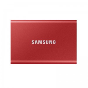 Samsung T7 1TB Portable SSD , USB 3.2 Gen2 (10Gbps)Password Protection Metal Red