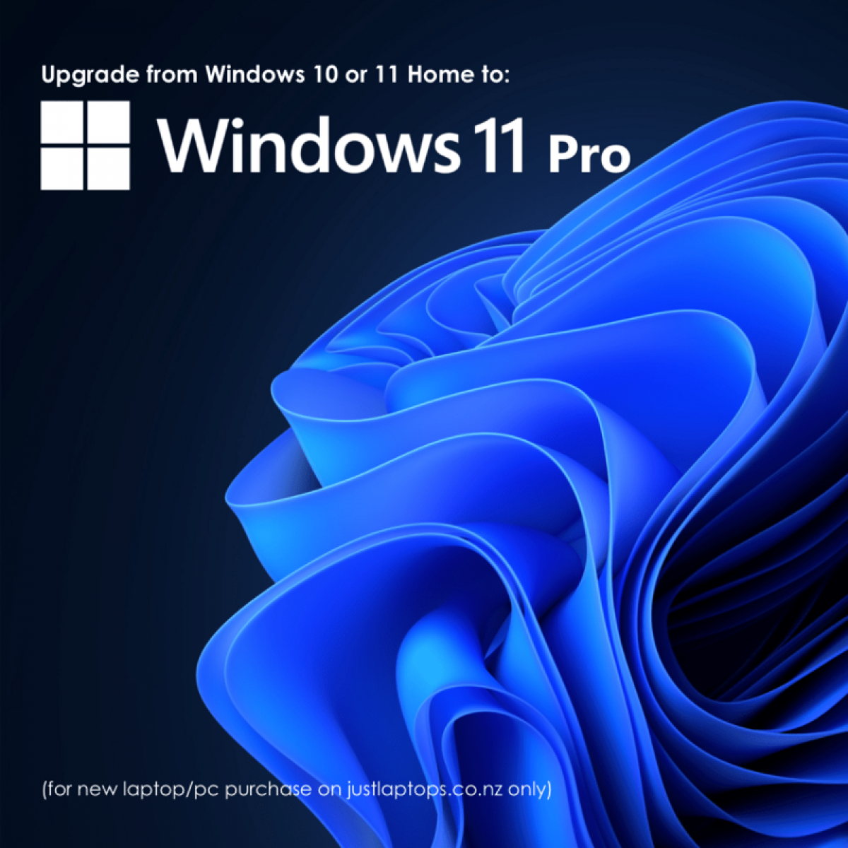 Microsoft Windows 10/11 Pro Upgrade (64-bit) for new laptop purchase only